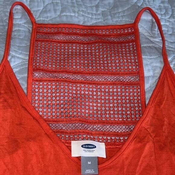 Old Navy  Sleeveless Tank Top With Mesh Back Detail Size M - Picture 4 of 7